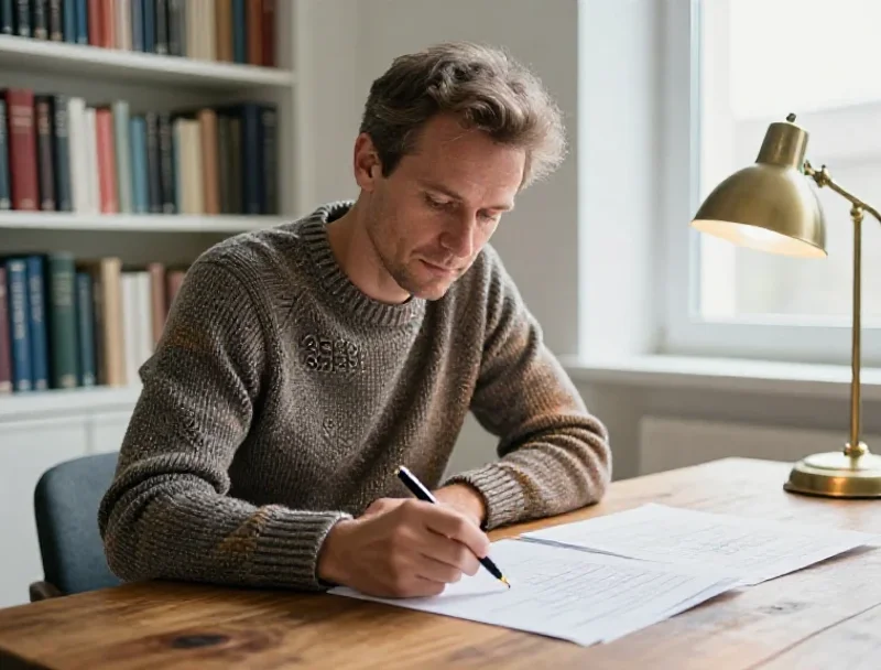 Consultant généraliste analysant des documents pour illustrer la diversité et l'utilité de ses missions.